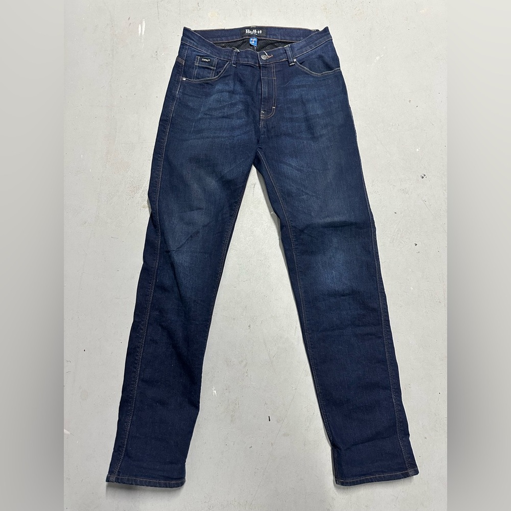 Bull-it Tactical Slim Fit Jeans Mens Dark Wash 32L Cotton Stretch Mesh Lined